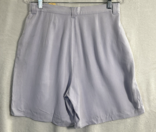 NWT TOMMY BAHAMA Women 100% Silk Lucky Penny Shorts Size 12 Light Lilac Purple - Picture 2 of 15