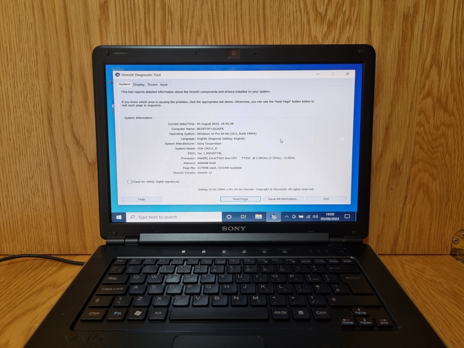 Sony 14.1” inch 4GB RAM 200GB HDD Widescreen Win10Pro Wi-Fi Laptop Notebook - Picture 6 of 12