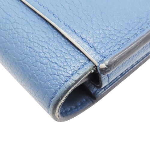 HERMES Passant Long Wallet Blue Evercolor Leather - Picture 13 of 13