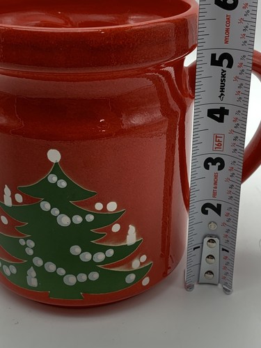 Waechtersbach Red Christmas Tree Water Pitcher Jug 5 5/8" Red Green Ceramic - Picture 7 of 8