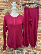 AnyBody Berry Pink Regular Cozy Knit Waffle Pajama Set New Loungewear