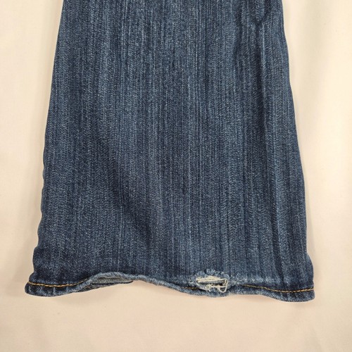 Pantalones de mezclilla elásticos de pierna acampanada American Eagle Artist lavado oscuro para mujer 10 cortos - Imagen 6 de 14