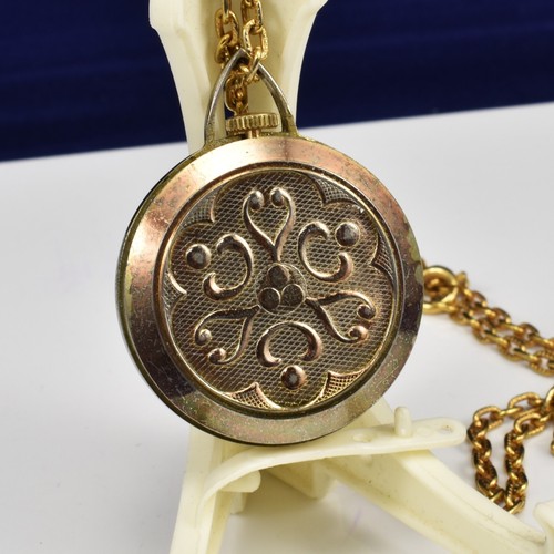 Vintage 1960s HERITAGE Pocket Watch Gold Tone Roman Number Serviced Keeps Time - Picture 5 of 5