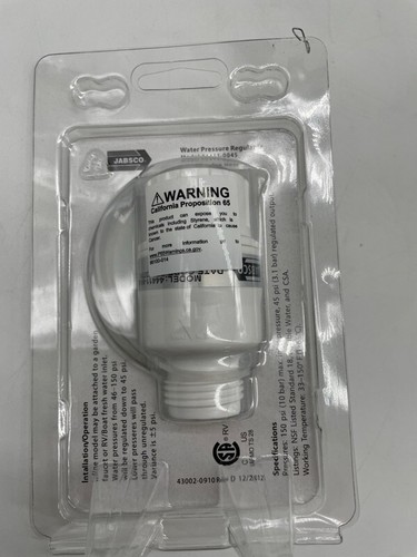 Jabsco  Water Pressure Regulator 45Psi White 44411-0045 - Afbeelding 2 van 8