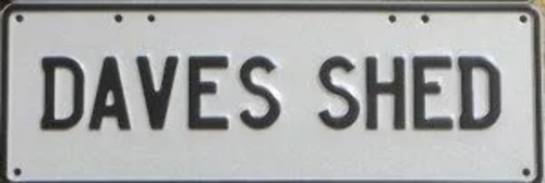 PERSONALISED SHED SIGNS BLACK ON WHITE A-K - Picture 2 of 50