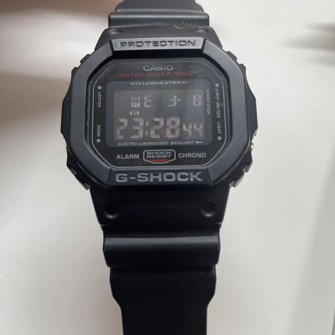 CASIO G-SHOCK DW-5600HR-1 Digital Black Mens Watch Used 3m16081