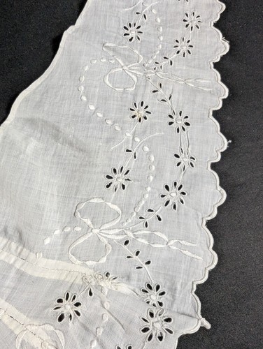 Victorian / Edwardian Antique Fashion Embroidered Collar - Picture 10 of 12