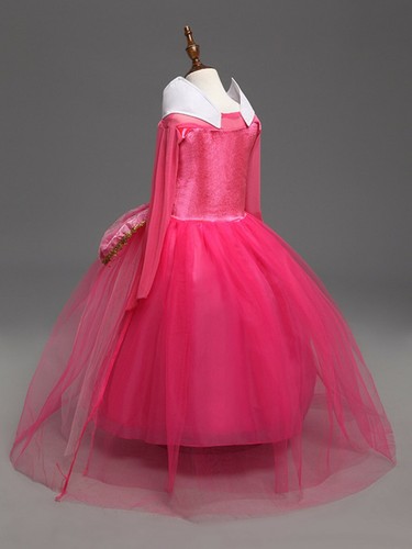 Sleeping Beauty Princess Aurora Costume Party Dress For Girls Pink And Blue Set - Picture 6 of 14