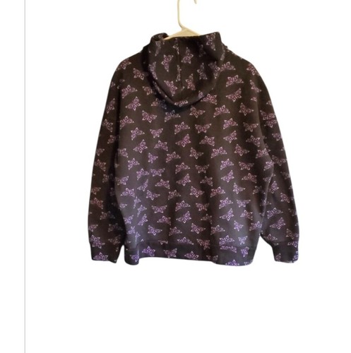 Justify Junior Girls Large Purple Butterfly Hoodie Pullover Sweatshirt Black  - Picture 2 of 8