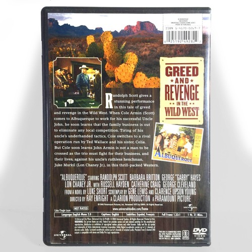 Albuquerque (DVD, 1948, Full Screen) Like New ! Randolph Scott Barbara Britton - Bild 2 von 3