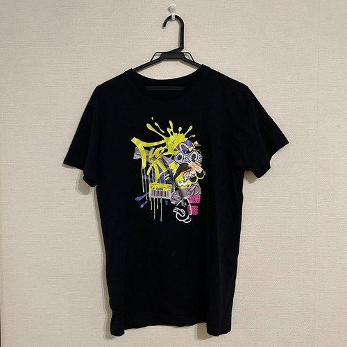 T-shirt nera grafica Splatoon 3 Bankara taglia L Ichiban Kuji Prize Bandai - Foto 4 di 5