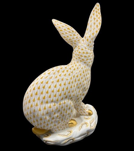 Estatuilla HEREND Extra Grande 11.75" Conejo Caramelo Caramelo - Como Nueva - Imagen 5 de 14