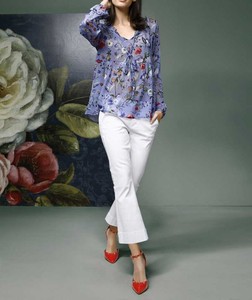Best Heine Damen babydollbluse bunt Designer Connections Lavendel Uz8Awzq