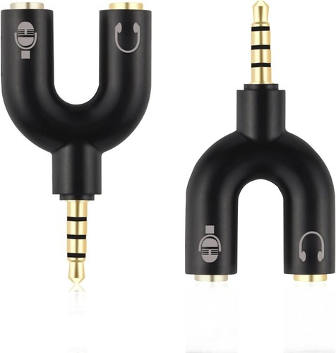 Audio Splitter, Aux Splitter Y Adapter 3.5 mm Male to 2 x Female Headphone Adapt - Bild 3 von 7
