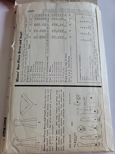 4803 Simplicity Princess Line Dress Pattern Misses 8344 Size 12 Vintage Original - Picture 2 of 2