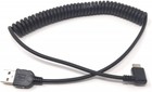 System-S USB C 3.1 zu USB A Gewinkelt Spiral Kabel 50-100 cm