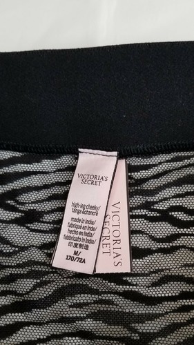 VICTORIA'S SECRET PANTY PIERNA ALTA TIRO ANCHO DESCARADO SEXY ENCAJE NEGRO Mujer talla M - Imagen 6 de 12