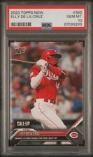 Elly De La Cruz 2023 Topps NOW #392 - Smoke Double For First MLB HIT PSA 10