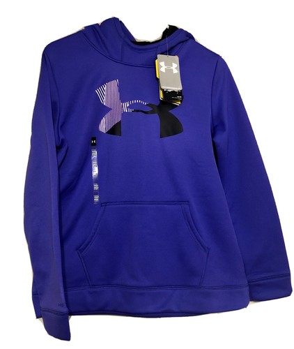 UNDER ARMOUR LOOSE FIT Purple Hoodie Hooded Sweatshirt YOUTH XL - Picture 1 of 2