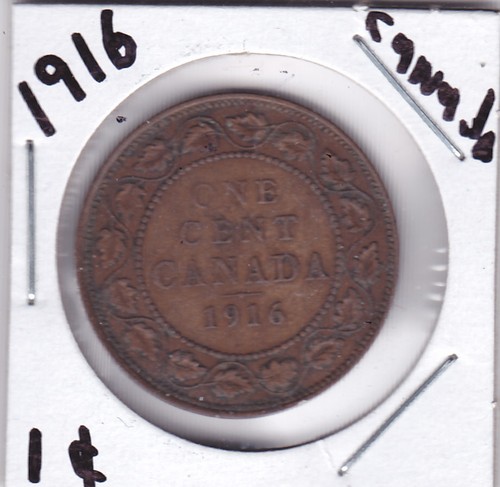 1916 CANADA LARGE CENT. ~ YOU GRADE IT ~ PLEASE SEE THE SCAN stk 1c - Imagen 3 de 4