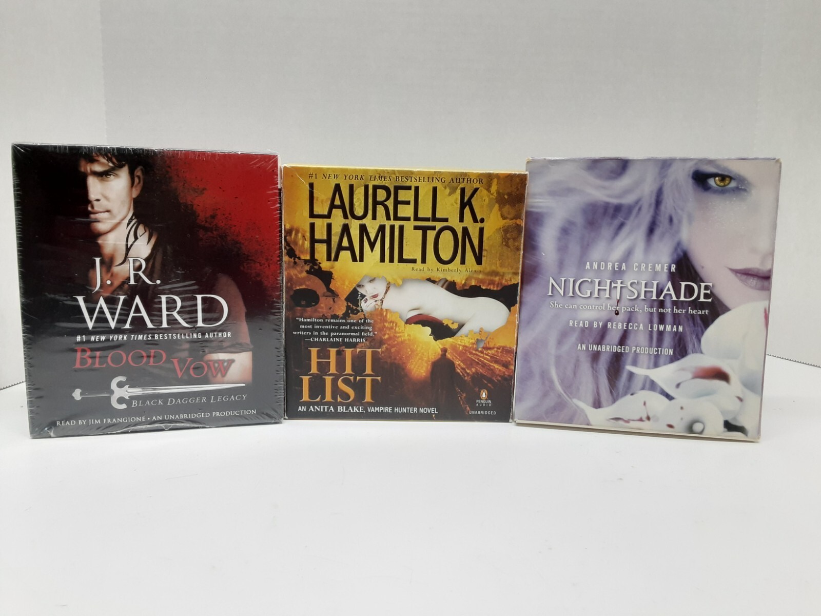 Lote 3 Audiolibros Lista de Éxitos, Sombra Nocturna, Voto de Sangre (Nuevo)