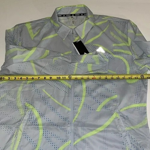 adidas L mens running jacket full zip reflective aeroready gray reflective $100 - Picture 7 of 9