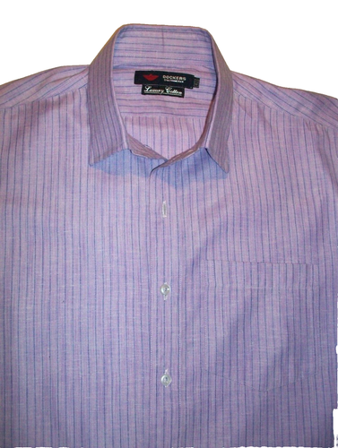 DOCKERS from Levi's Mens Long Sleeved Shirt in Lilac with Blue Stripes Size M