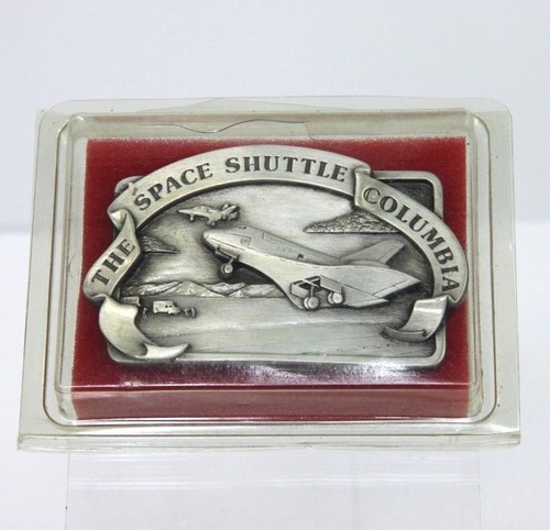 NASA Belt Buckle Space Shuttle Columbia Pewter 1982 Siskiyou-Bergamot USA made - Picture 3 of 9