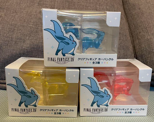 Final Fantasy XIV Carbuncle Clear Figur 3er Set Type FF Taito - Bild 2 von 2