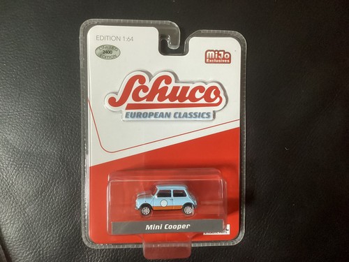 1:64 Schuco Mijo European Classics 452024200 Mini Cooper, blau, limitiert - Bild 1 von 3