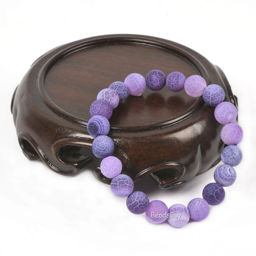 10mm Fashion round gemstone beads stretchable bracelet 7" - Picture 221 of 262