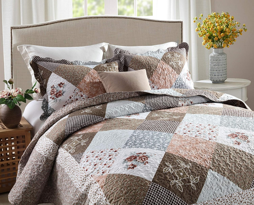 3-Piece King Quilt Sets with Shams Oversized Bedding Bedspread Reversible Soft C - Bild 2 von 7