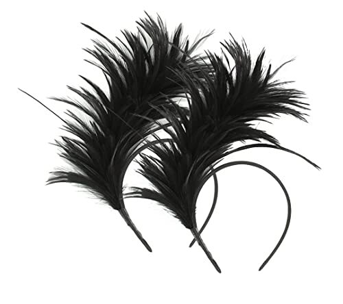 Feather Fascinator Headbands 1920's Women's 20s 50s Hat Tea Party Cocktail Feather Fascinator Headbands 1920's Women's 20s 50s Hat Tea Party Cocktail