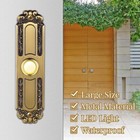 Stilvoller T??rklingelknopf aus Metall mit antikem Bronze LED-Licht gute Sichtba
