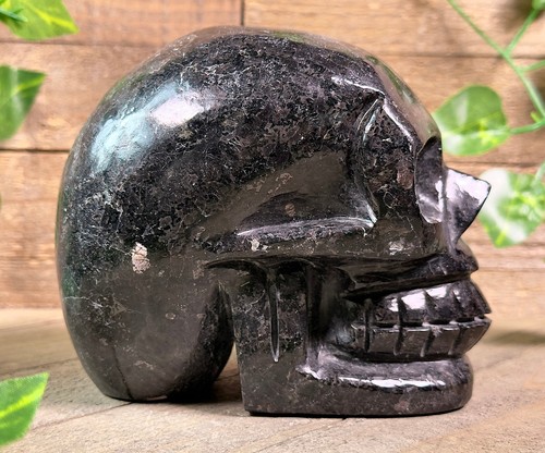 COPPERNITE Indian NUUMMITE Crystal Skull - Large - Gothic Halloween Decor, 53128 - Photo 6 sur 9