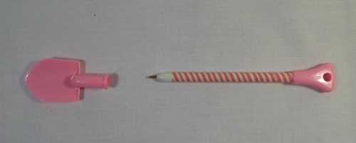 ZOOZOO STATIONERY VTG 1985 HAND TOOL PINK SHOVEL BALL PEN TAIWAN DOESN'T WRITE - Picture 3 of 8