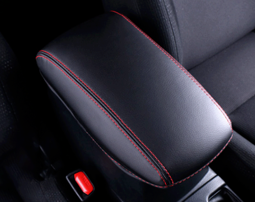 Armrest Box Cover Trim Black Leather For Toyota Corolla Middle Console 2014-2018 - Picture 2 of 7