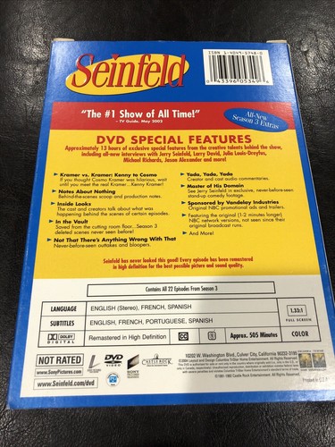 Seinfeld: Season 3 - DVD - Picture 2 of 2
