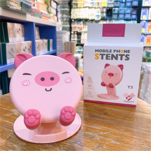 Phone Holder Stand Cell Mount Pig Cartoon Rotating Bracket For Iphone Universal - Picture 7 of 14