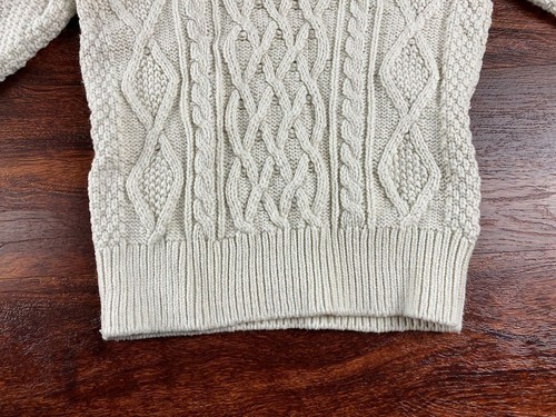 GAP Mock Neck Button Front White Wool Blend Knit Sweater Girl's Size XS - Picture 4 of 9