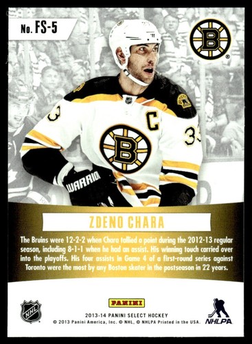 2013-14 Panini Select Fire on Ice Stars Zdeno Chara Boston Bruins #FS-5 - Picture 2 of 2