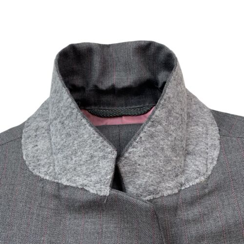 Bespoke 40 L Holland & Sherry Mid Grey / Pink Pinstripe Wool Suit Made USA - Picture 4 of 22