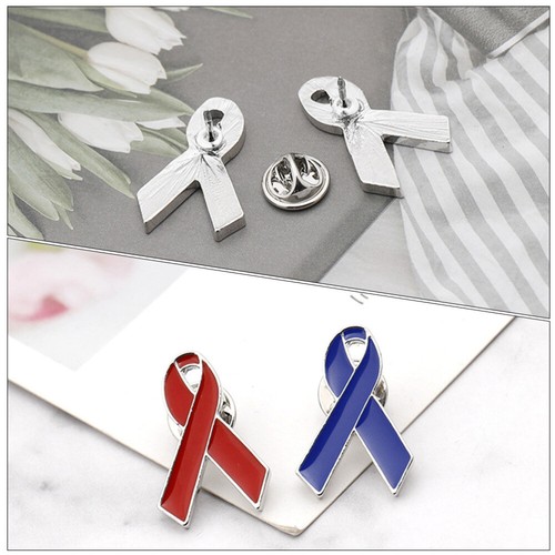 4pcs World Day Decorations Red Ribbon Brooch Awareness Pin Supplies - Zdjęcie 3 z 12