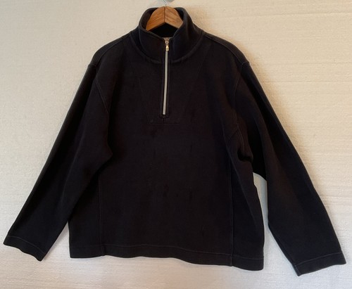 tommy bahama 1/4 zip pullover sweatshirt youth XL cotton Heavyweight Preppy