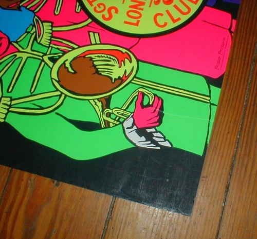 BEATLES 1969 ORIGINALE "Sgt. Pepper's Lonely Hearts Club Band" POSTER BLACKLIGHT - Foto 7 di 10