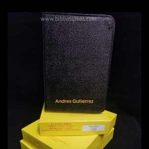 Biblia-Antigua-Version-Valera-1602-Tamano-Compacto-PIEL-PURA-Negro-Personalizada