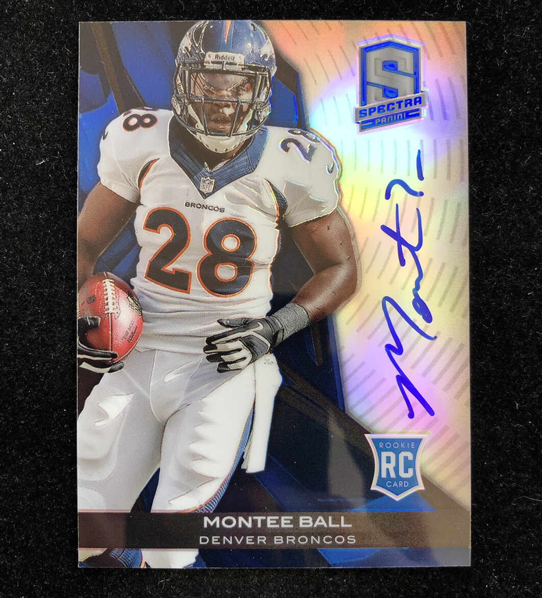MONTEE BALL 2013 PANINI AUTOGRAPHED SIGNED AUTO FOOTBALL CARD 229 BRONCOS 44/49