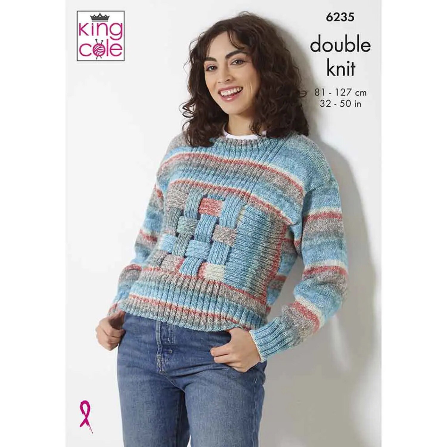 Ladies Knitting Pattern Womens Hat Scarf & Sweater Double Knit King Cole 6235