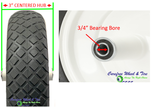 4.80/4.00-8 (15" x 4") Carefree HD Diamond Tread Wheelbarrow Assembly - Picture 16 of 41