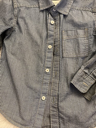 Tucker + Tate Nordstrom Boys Long Sleeve Shirt Blue Button Down Size 3-4 - Picture 7 of 8